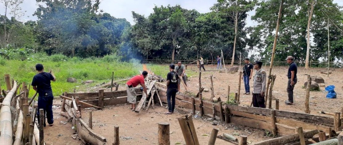 Polisi Bakar Arena Judi Sabung Ayam di Bulukumba Polisi Bakar Arena Judi Sabung Ayam di Bulukumba