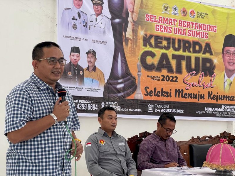 Buka Kejurprov Catur Sulsel, Muhammad Fauzi Janjikan Bonus untuk Atlet Berprestasi di Kejurnas