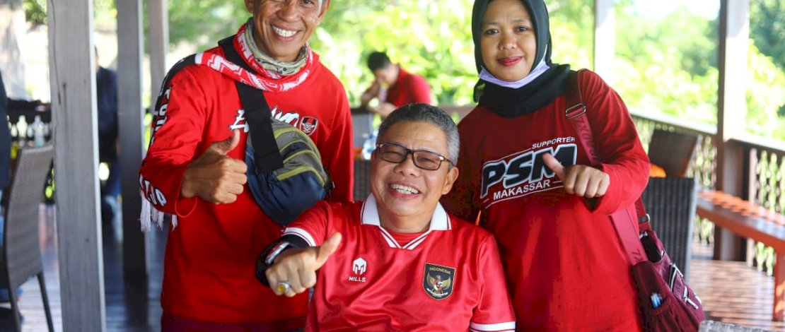 Laga PSM Vs Persija, Taufan Pawe Ajak Hendra Tukang Bentor Nobar Bareng Aksa Mahmud dan Wakapolda Sulsel