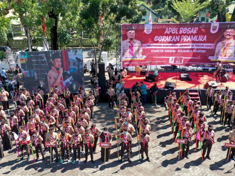 Andi Sudirman Lepas 450 Kontingen Daerah Gerakan Pramuka Sulsel untuk Jambore Nasional