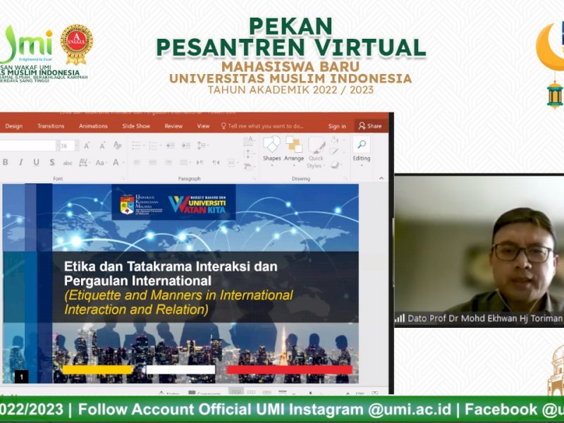Internasionalisasi UMI, Pekan Pesantren Hadirkan Naib Chancellor UKM Malaysia Sebagai Pembicara