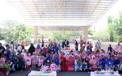 Semarak 17 Agustus, Ratusan Murid TK Ikut Loma Membatik 'Siborita'