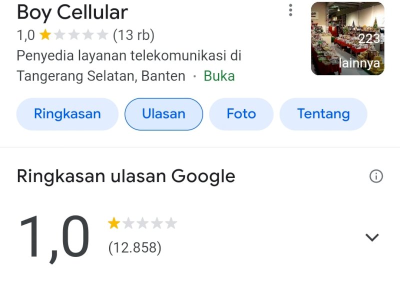 Viral Video Minta Maaf Pegawai Alfamart, Toko Ponsel Milik Mariana Dapat 13 Ribu Ulasan Jelek di Google Maps
