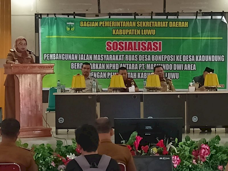 Pemkab Luwu Sosialisasi Pembangunan Jalan Masyarakat Ruas Boneposi ke Desa Kadundung