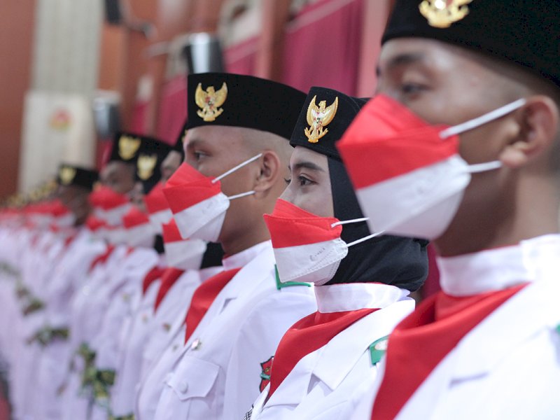 FOTO: Momen Pengukuhan Calon PASKIBRAKA Provinsi Sulsel Tahun 2022