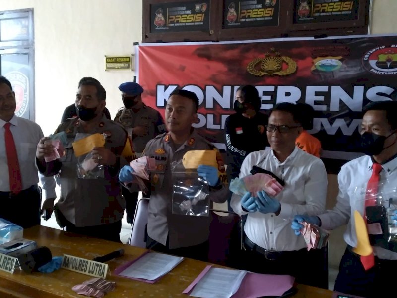 Polres Lutra Amankan Tiga Tersangka, Sita Barang Bukti Sabu dan Uang Puluhan Juta