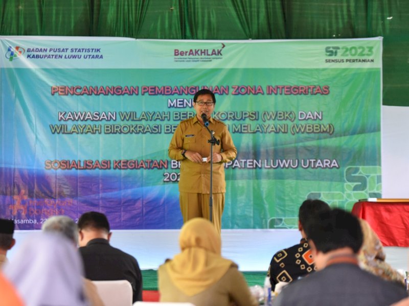 Suaib Mansur Apresiasi Pencanangan Zona Integritas di BPS Luwu Utara