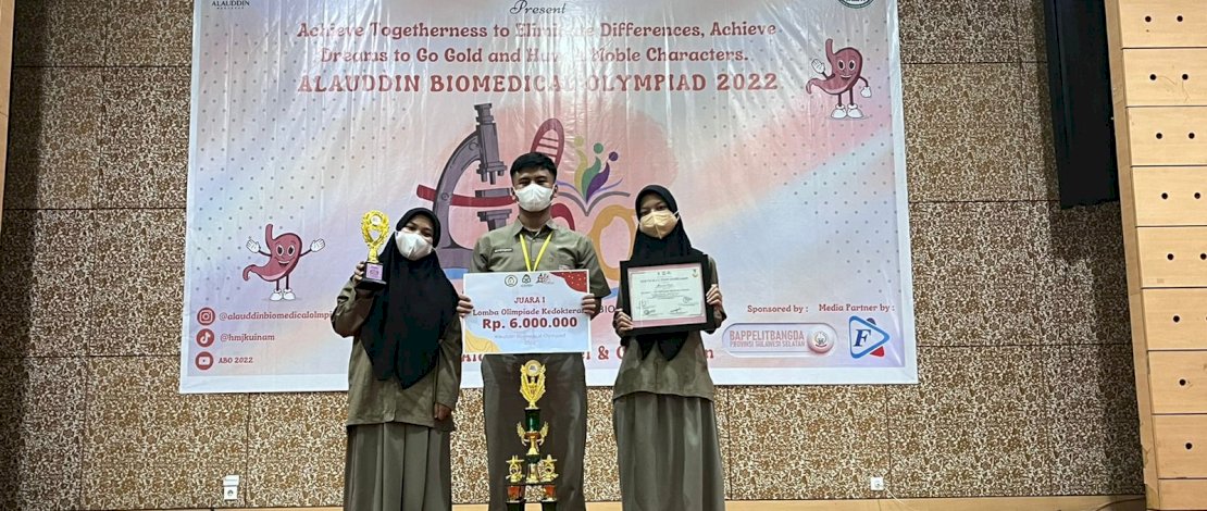 SMA Islam Athirah Bone berhasil menjuarai Alauddin Biomedical Olympiad, setelah mengalahkan lawannya SMAN 3 Takalar dan MBI Amanatul Ummah Surabaya.