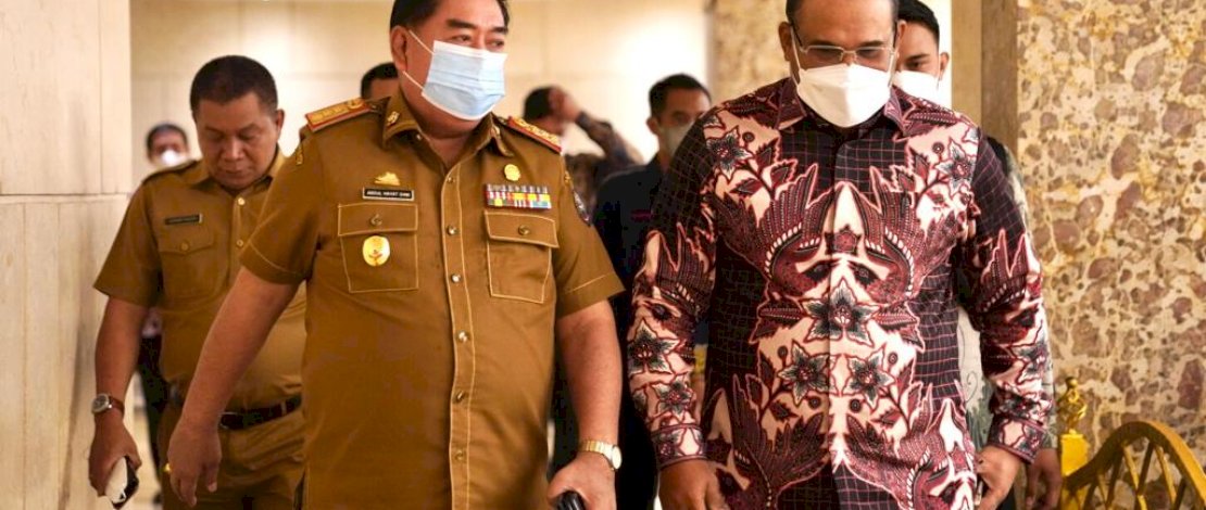 Direktorat Jenderal Bina Administrasi Kewilayahan (Adwil) Kementerian Dalam Negeri, Safrizal ZA, saat menghadiri Rapat Koordinasi Dekonsentrasi Tugas dan Wewenang Gubernur Sebagai Wakil Pemerintah Pusat (GWPP), di Hotel Claro Makassar, Selasa, 23 Agustus 2022.