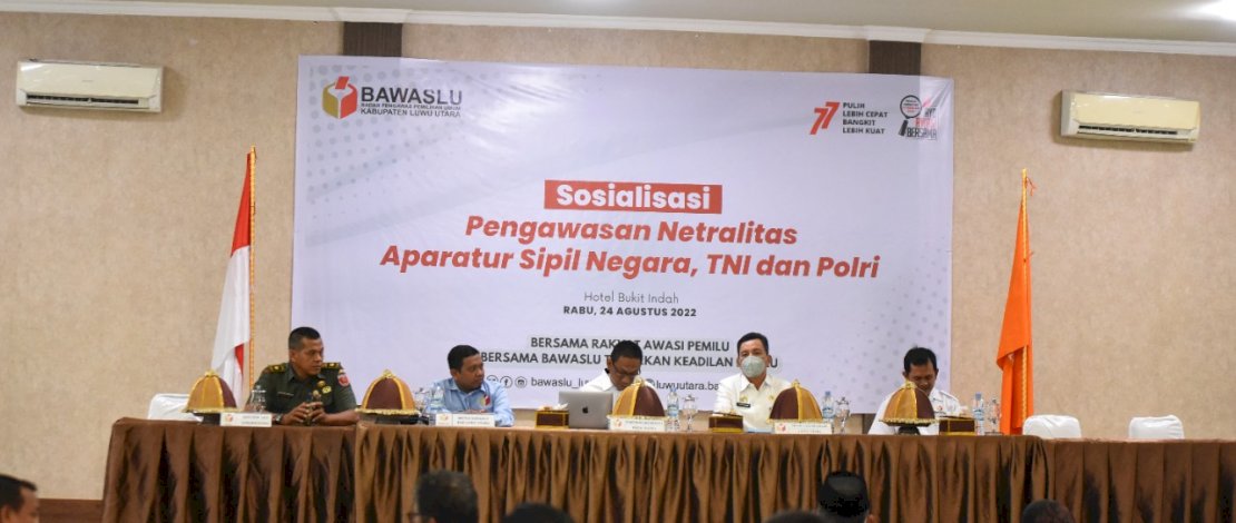 Sosialisasi Pengawasan Netralitas Pemilu, Sekda Lutra : ASN Jangan Jadi Penyumbang Pelanggaran