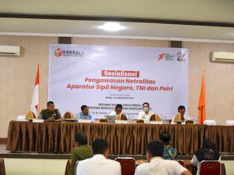 Sosialisasi Pengawasan Netralitas Pemilu, Sekda Lutra : ASN Jangan Jadi Penyumbang Pelanggaran