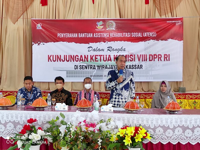 Kunjungi Sentra Wirajaya Makassar, Ketua Komisi VIII DPR RI Puji Program Kemensos