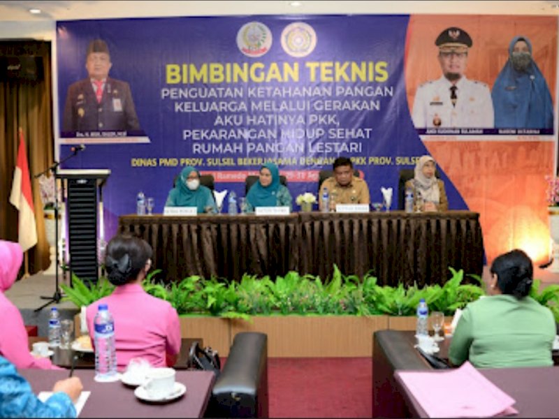 Dinas PMD Gandeng PKK Sulsel Gelar Bimtek Penguatan Ketahanan Pangan Keluarga