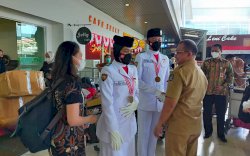Tiba di Makassar, Paskibraka Nasional Asal Luwu Utara Dijemput di Bandara Sultan Hasanuddin