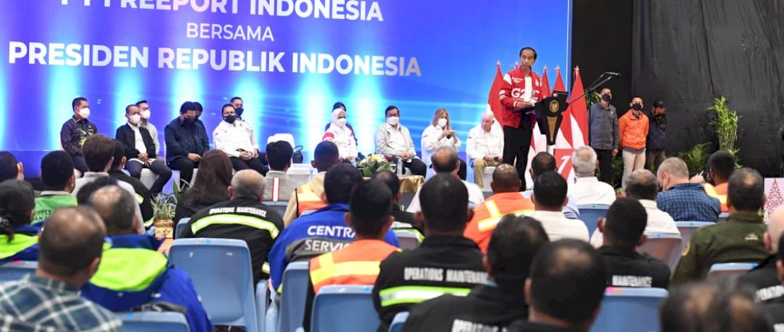 Presiden Jokowi Kunjungi Tambang PT Preeport di Papua