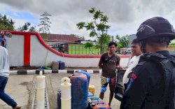 Pasca kenaikan Harga BBM, Brimob Bone Jaga Ketat SPBU