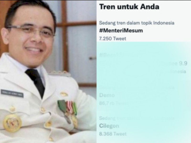 Jejak Digital Aswar Anas Beredar Viral di Medsos, Tagar #Menterimesum Menpan RB 