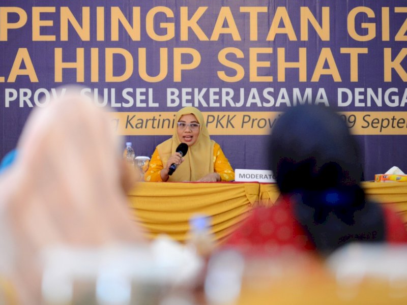 Ketua I PKK Sulsel Tutup Sosialisasi Peningkatan Gizi dan Pola Hidup Sehat Keluarga
