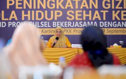 Ketua I PKK Sulsel Tutup Sosialisasi Peningkatan Gizi dan Pola Hidup Sehat Keluarga