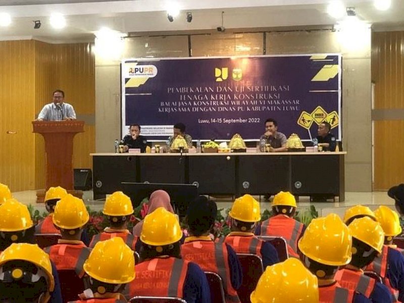 Usai Luwu Utara, Giliran 100 Pekerja Konstruksi di Luwu Ikut Sertifikasi Jasa Konstruksi