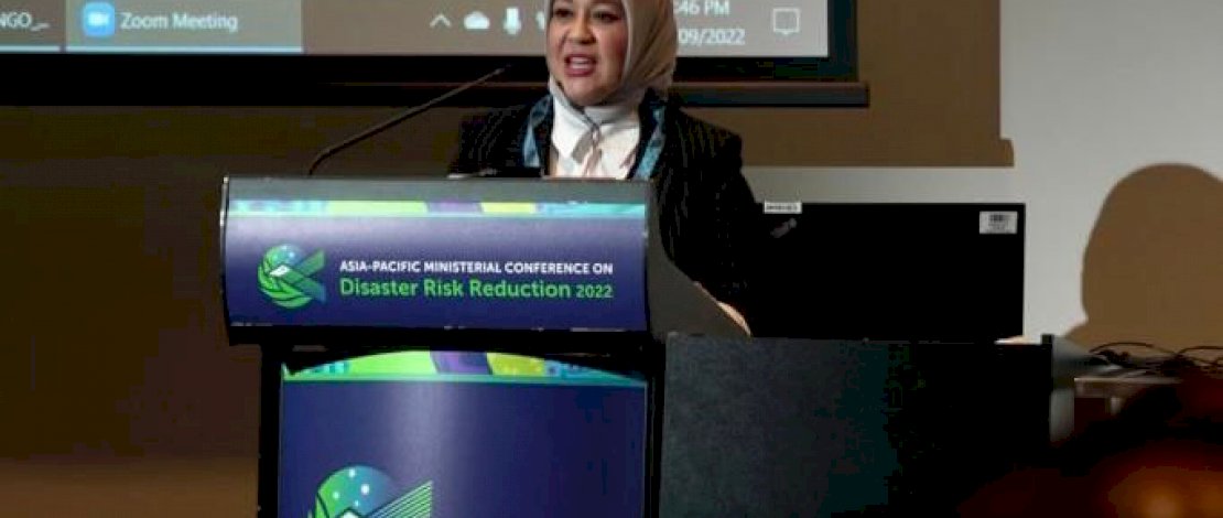 Wakil Wali Kota Makassar, Fatmawati Rusdi, menghadiri pertemuan Asia-Pasific Ministerial Conference on Disaster Risk Reduction 2022, di Brisbane Australia, Senin, 19 September 2022.