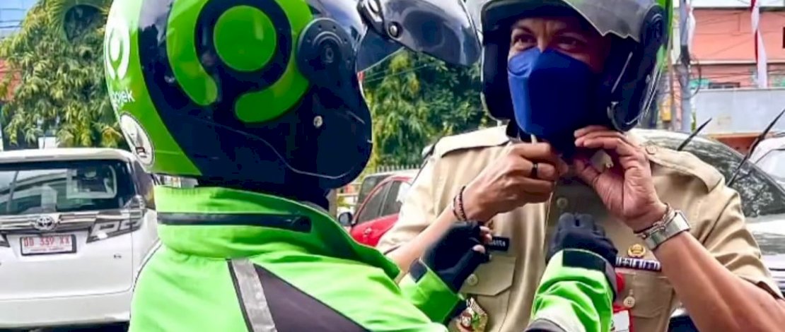 Ojol Day, Kepala Bapenda Kekantor Naik GO-JEK 