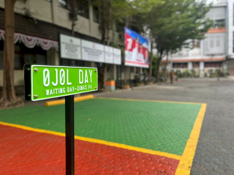 Ojol Day, Parkiran Balaikota Makassar Sepi dari Kendaraan