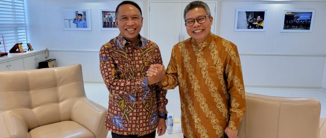 Wali Kota Parepare, Taufan Pawe menemui Menteri Pemuda Olahraga, Zainudin Amali, di ruangan Menpora, Lantai 10, Kantor Kemenpora, Jakarta Pusat, Kamis, 22 September 2022.