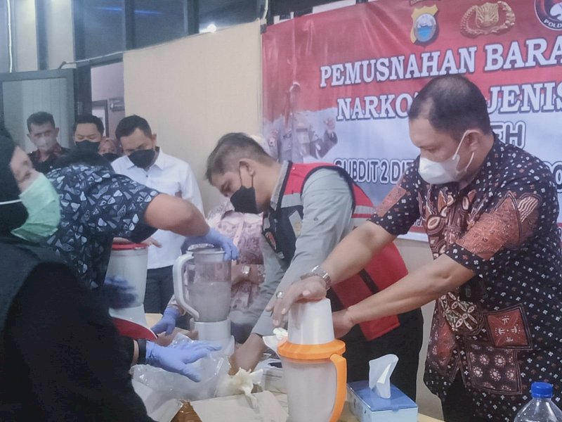 Ditresnarkoba Polda Sulsel Musnahkan 3 KG Sabu Milik Bandar Asal Sidrap