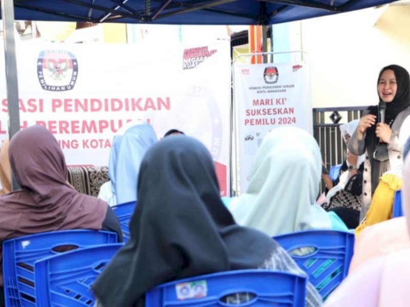 KPU Makassar Sosialisasi Pendidikan Pemilih untuk Perempuan di Kelurahan Tamamaung