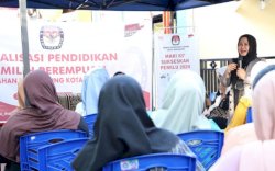 KPU Makassar Sosialisasi Pendidikan Pemilih untuk Perempuan di Kelurahan Tamamaung