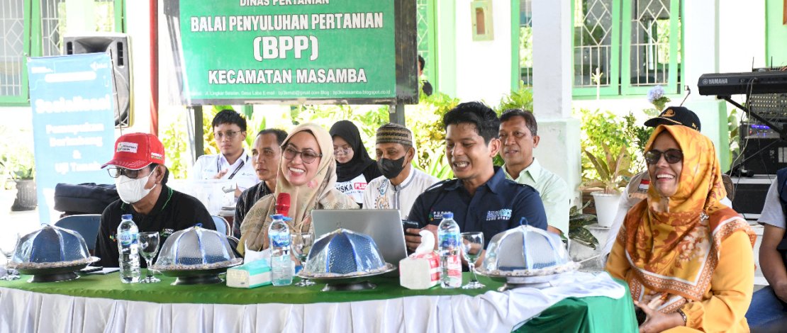 Bupati Luwu Utara (Lutra), Indah Putri Indriani, menghadiri Sosialisasi Permentan No. 10 Tahun 2022, di Kantor BPP Kecamatan Masamba, kemarin, Sabtu, 24 September 2022.