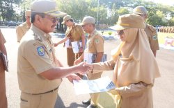 Wakil Bupati Pinrang Serahkan SK Kenaikan Pangkat 438 ASN