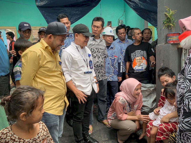 Peduli Sesama, Perumda Air Minum Kota Makassar Kunjungi Korban Kebakaran di Tallo
