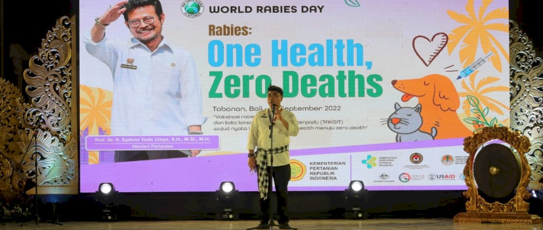 ekretaris Jenderal Kementerian Pertanian, Kasdi Subagyono, pada saat peringatan World Rabies Day (WRD) atau Hari Rabies Sedunia yang dilaksanakan di Kabupaten Tabanan, Bali, kemarin, Kamis, 29 September 2022. ekretaris Jenderal Kementerian Pertanian, Kasdi Subagyono, pada saat peringatan World Rabies Day (WRD) atau Hari Rabies Sedunia yang dilaksanakan di Kabupaten Tabanan, Bali, kemarin, Kamis, 29 September 2022.
