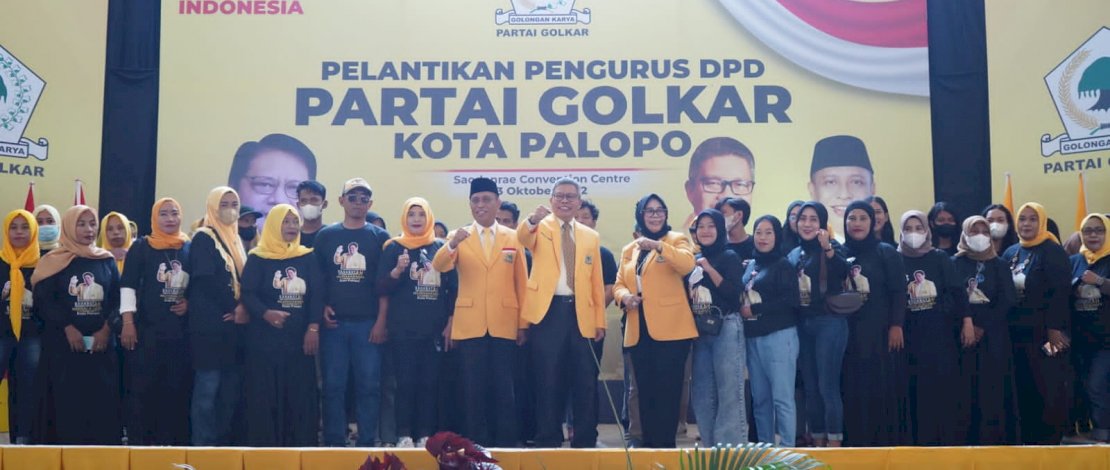Dilantik Jadi Ketua DPD Golkar Palopo, RMB Siap Kerahkan Kader Milenial Menangkan Airlangga dan TP