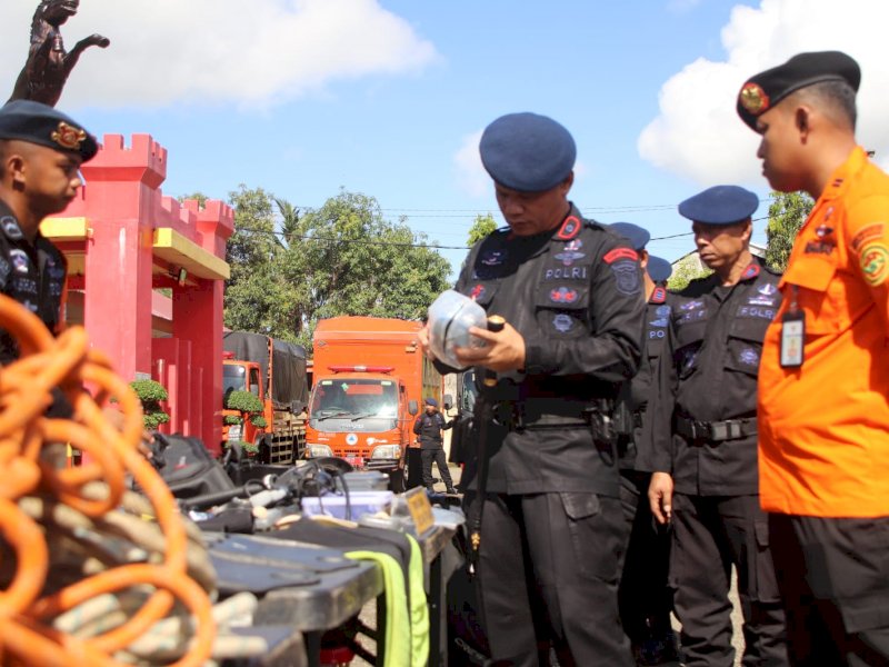 Tanggap Cepat Bencana, Brimob Bone : Pasukan dan Peralatan SAR Harus Siap Pakai
