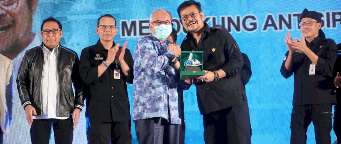 Mentan SYL saat Sarasehan Petani Milenial II di Makassar, Jumat, 7 Oktober 2022.
