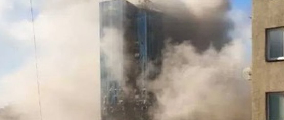 Gedung Samsung di Ukraina Jadi Korban serangan rudal Rusia (dok :Twitter) 