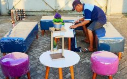 WBP Lapas Narkotika Sungguminasa Makin Kreatif Ciptakan Sofa Zaman Now 