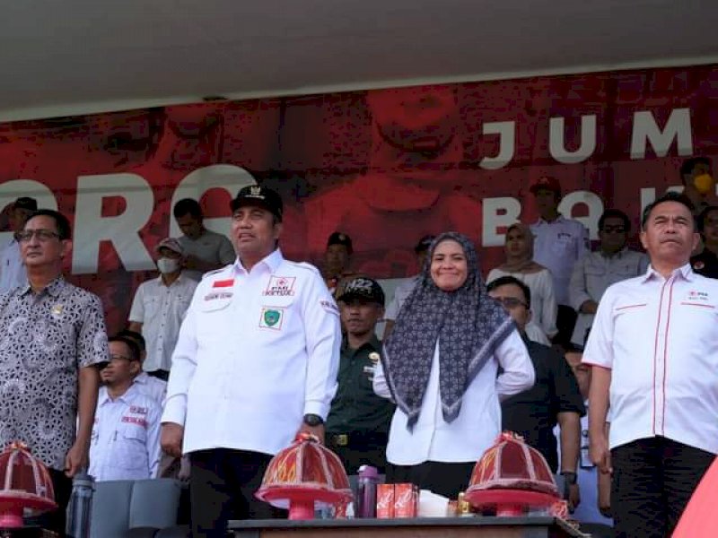 Chaidir Syam Kukuhkan Suhartina Bohari sebagai Pembina PMI Maros
