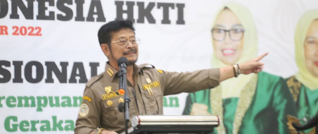 Mentan SYL dalam acara Musyawarah Nasional (Munas) III Wanita Tani Indonesia HKTI di Bogor, Selasa, 18 Oktober 2022. Mentan SYL dalam acara Musyawarah Nasional (Munas) III Wanita Tani Indonesia HKTI di Bogor, Selasa, 18 Oktober 2022.