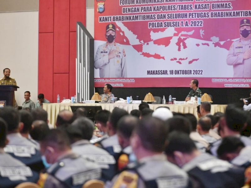 Di Hadapan Bhabinkamtibmas, Andi Sudirman Dorong Sinergitas Wujudkan Kamtibmas yang Kondusif