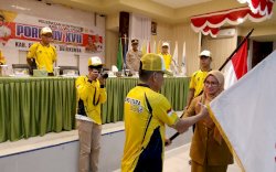 Dilepas Bupati, Kontingen Porprov Luwu Utara Dilindungi BPJS Ketenagakerjaan