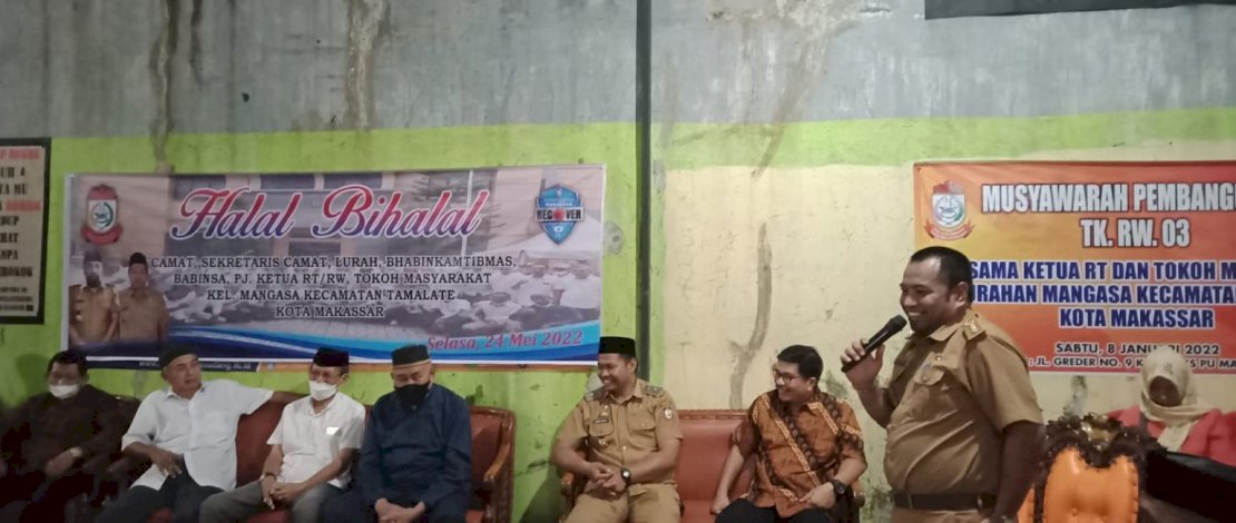 Camat Tamalate Edwar Septiawan Hadiri Halal Bihalal di Kelurahan Mangasa