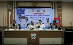 Jadi Pemateri pada Sosialisasi Satpop PP Makassar, Camat Ujung Tanah Tekankan Pentingny Program Jagai Anakta