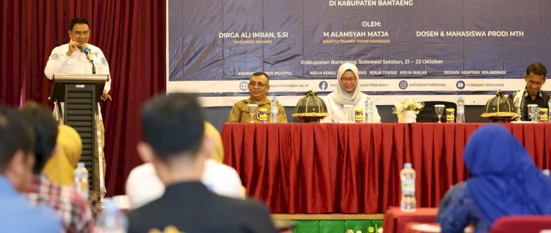 Prodi MTH Poltekpar Makassar Gandeng Dispar  Kembangkan Kemampuan Meracik Kopi Para Barista Bantaeng