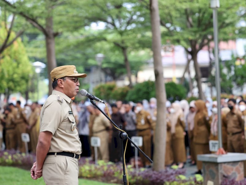 Danny Pomanto Pimpin Apel Pagi Pemkot Makassar, Ingatkan Varian Baru Covid