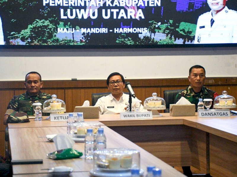 Tim Pengawasan dan Evaluasi Rapat Capaian Program TMMD di Luwu Utara