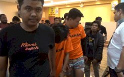 Ditangkap! Pelaku Pembusuran 2 Pria Hingga Tewas Meringkuk di Polrestabes Makassar